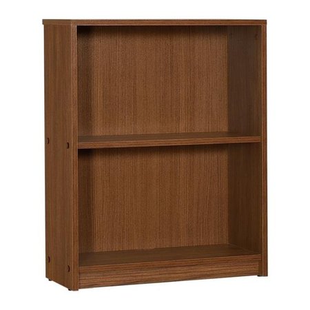 NICHE Niche NL2822SBKWN Niche Lux 28 in. 2 Shelf Bookcase - Walnut NL2822SBKWN